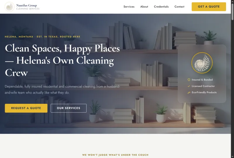 Nautilus Group Cleaning Services website screenshot