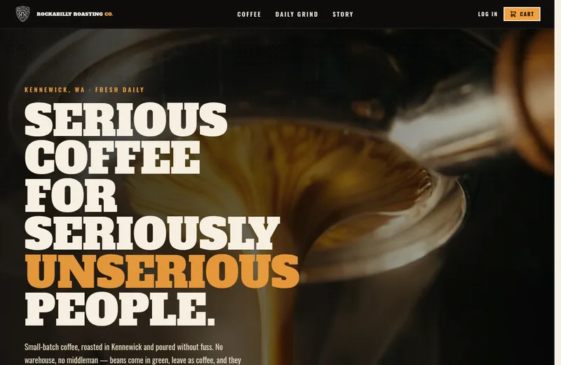Rockabilly Roasting website screenshot